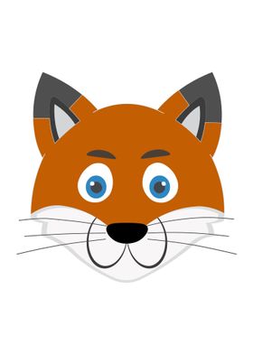Cartoon fox face