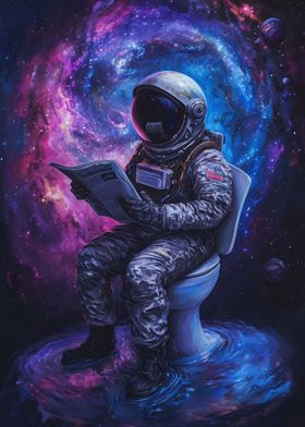 Astronaut in Toilet Space