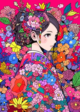 Kimono Girl Kawaii Anime