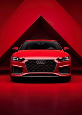 Red Audi Car