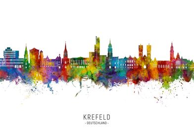 Krefeld Germany Skyline