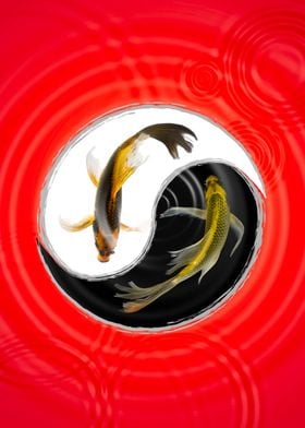 Yin Yang Koi Fish