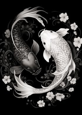 Yin Yang Koi Fishes