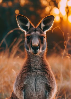 Kangaroo Sunset Elegant