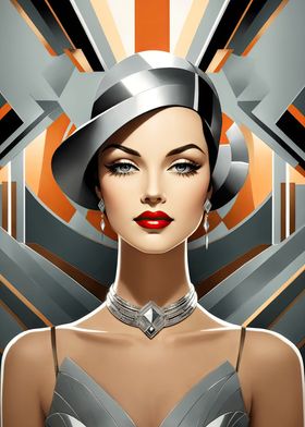 Beautiful ArtDeco Portrait