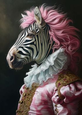 Rococo Pink Hair Zebra
