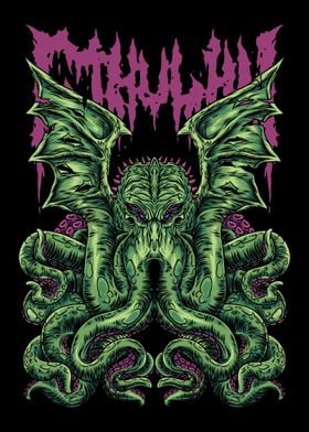 Cthulhu Creature With Text
