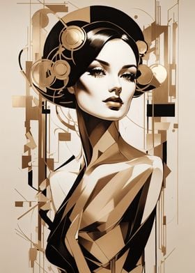 Elegant Lady Art Deco 