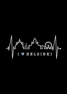 Helsinki Skyline Heartbeat