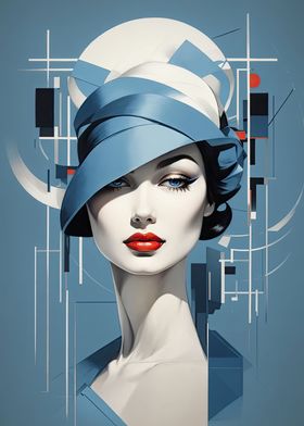 Portrait Art Deco Bauhaus