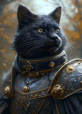 black and gold cat