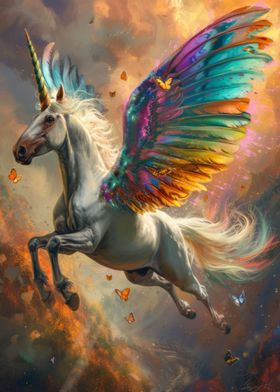 Flying Unicorn With Wings
