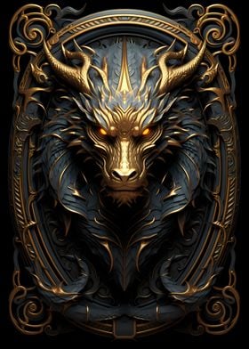 Majestic Dragon Poster