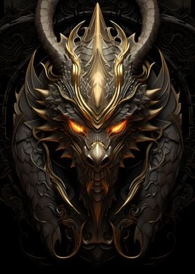 Epic Golden Fantasy Dragon