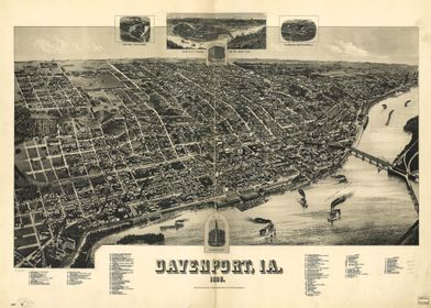 Davenport Iowa 1888