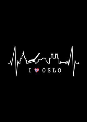 Oslo Skyline Heartbeat