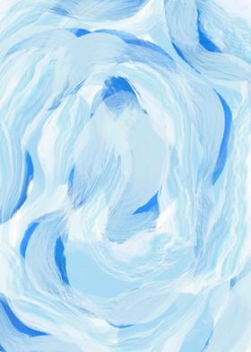 Abstract blue Sea Foam