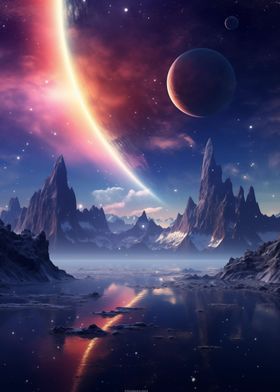 Space Dawn Landscape