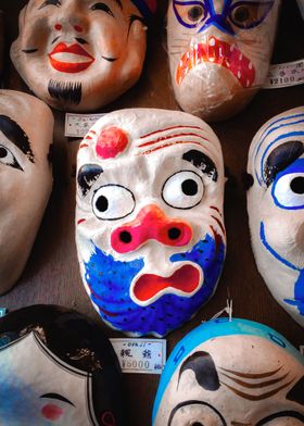 Funny Kabuki masks