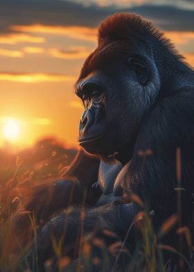 Gorilla Sunset Elegant