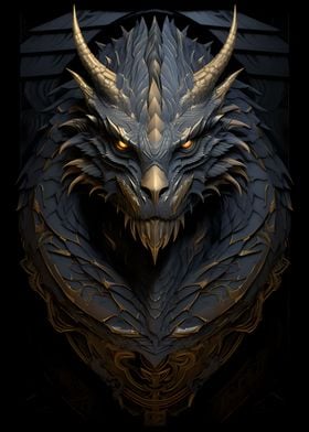 Epic Fantasy Dragon Poster