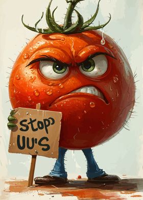 Aggressive tomato sign