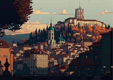 Lyon City Pixel Art