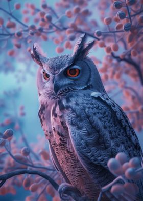 Owl Elegant Sunset
