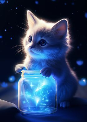 Cat with Magic Jar