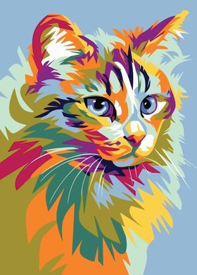 Cat Pop Art