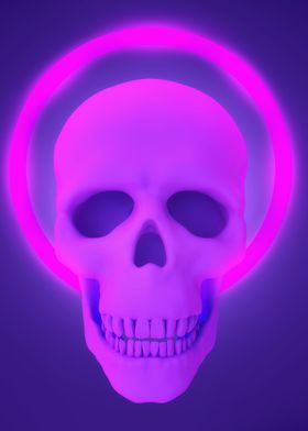 Neon skull