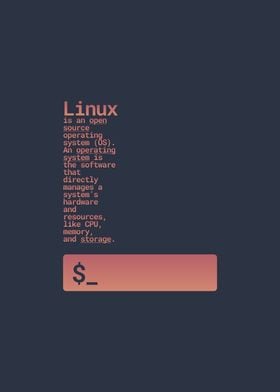 Linux Typography Poster