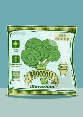 Broccoli Seeds packet