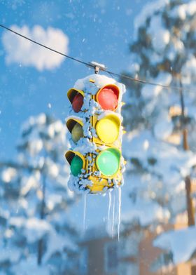 Frozen Traffic Light 