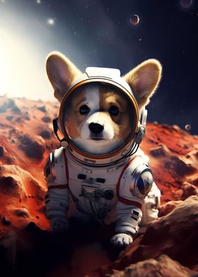 Astronaut Corgi Dog Puppy