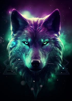 Abstract Wolf Portrait