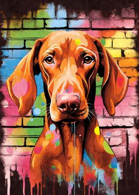 Vizsla Dog Graffiti