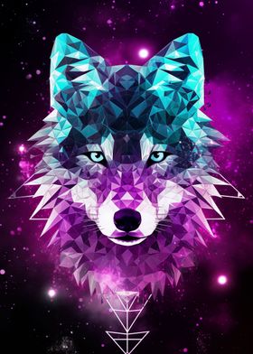 Abstract Wolf Portrait