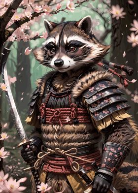 Raccoon Samurai