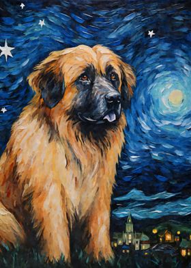 Leonberger Starry Night