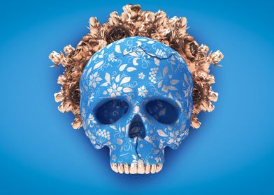 Blue skull