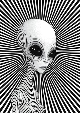 Alien Illusion Poster