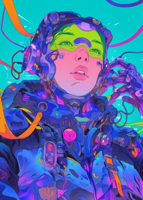 Futuristic Cyberpunk Anime