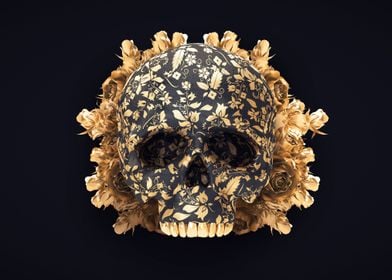 Floral skull