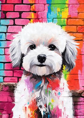 Maltese Dog Graffiti