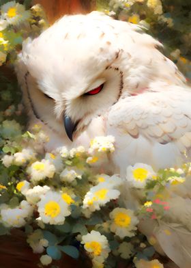 Snow Flower owl Raptor Zen