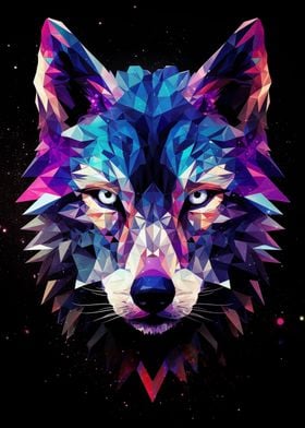 Abstract Wolf Portrait