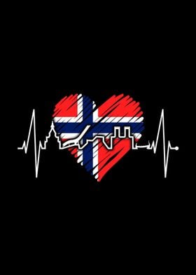 Oslo Skyline Heartbeat