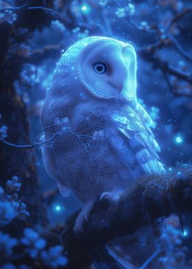 mystical neon owl