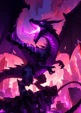 Purple Cyber Magic Dragon